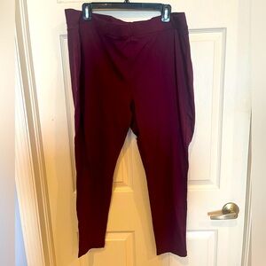 Burgundy/plum full length petite leggings